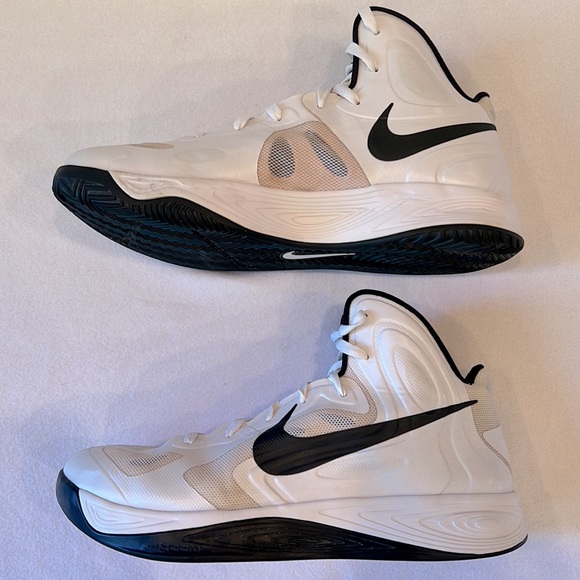 Nike Zoom Hyperfuse 2012 White Black High Top Basketball Shoes 11.5 GUC - Picture 6 of 11